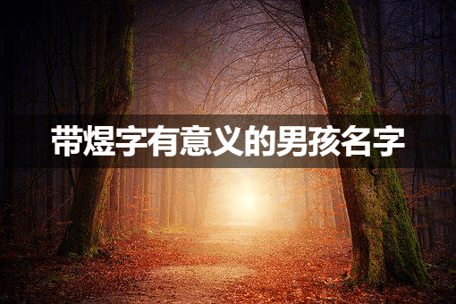 带煜字有意义的男孩名字 煜字取名男孩有寓意